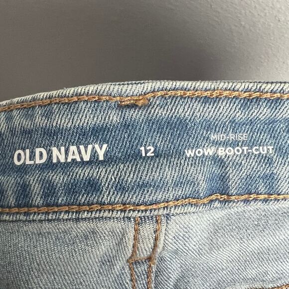 Old Navy Women 12 Wow Bootcut Jeans Mid Rise Stretch Light Wash Denim Y2K Casual - Picture 4 of 9